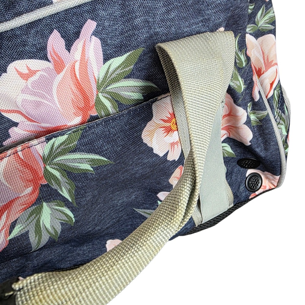 Vooray Burner Gym Duffel Bag Women Large Navy Pink Floral Good Shoe Compartment - Picture 8 of 13